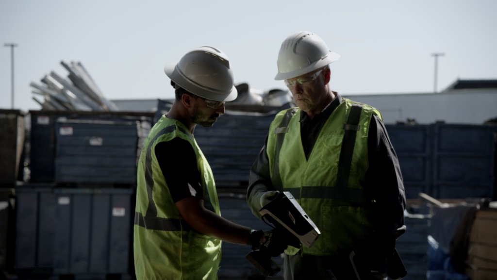 Handheld XRF analyzers offer fast alloy identification for the scrap recycling and metal manufacturing sectors. Image courtesy of Evident. 
